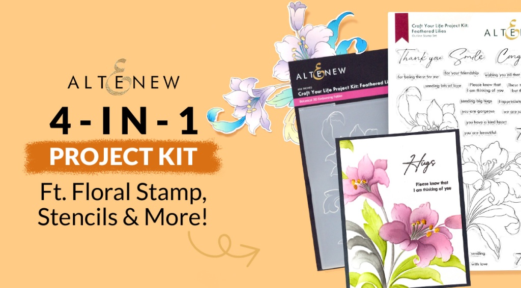 Banner Altenew Feathered Lilies Project Kit